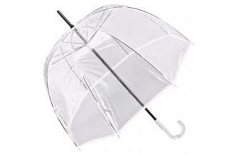 Jean Paul Gaultier womens umbrella transparent look with white border