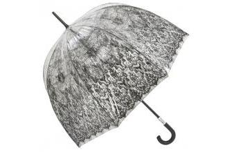 Jean Paul Gaultier womens umbrella transparent look with art print