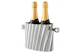 Designer brass wine cooler with 2 handles