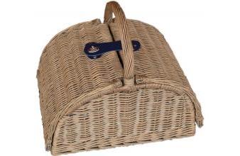 Picnic Basket for 4 People Natural Colors / Blue / White 41 x 29 x H. 33 cm