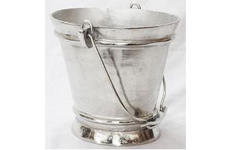 Aluminum Ice Bucket with Handle Silver 26 x 25 x H. 24 cm - Wine Cooler - Champagne Cooler