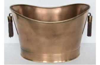 Stainless Steel Champagne Cooler Brass 38 x 28 x H. 23 cm - Champagne Cooler - Wine Cooler